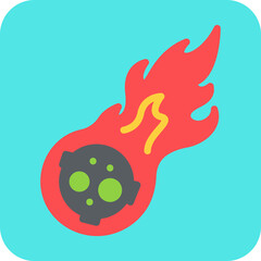 Falling Asteroid icon vector illustration