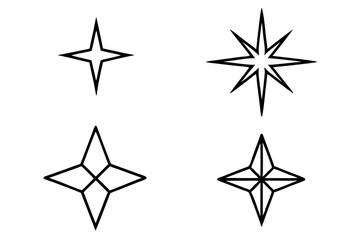 Obraz premium Sleek Cosmic Star Line Drawing
