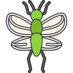 Locust Infestation icon vector illustration