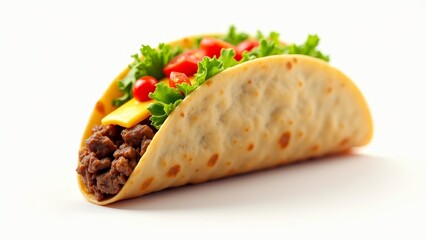 Delicious Taco With Beef And Vegetables