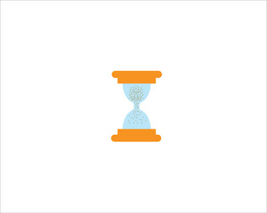 hourglass on white background