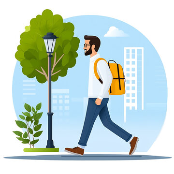 Pedestrian safety awareness near school urban environment digital illustration community engagement colorful viewpoint promoting safe walking habits