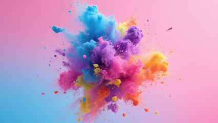 Colorful Dust Splash, A Burst of Vitality and Creativity in the Air