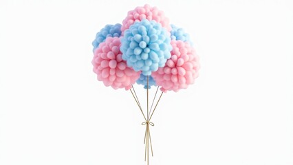 Pink And Blue Cotton Candy Bouquet