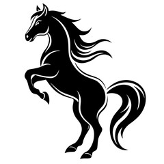 horse silhouette vector