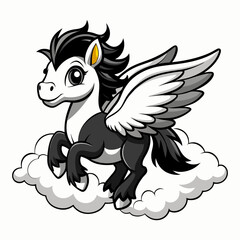 vector illustration of cartoon dragon