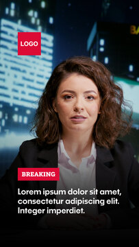 Vertical Breaking News Slide