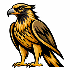 eagle cartoon isolated on white