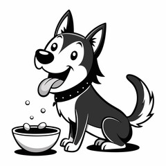 vector illustration of a dog