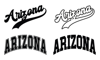 Arizona hand lettering design vector, Arizona text vector, typography design