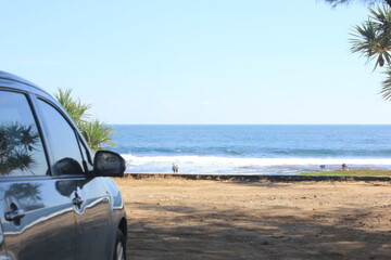 car parking near the beach