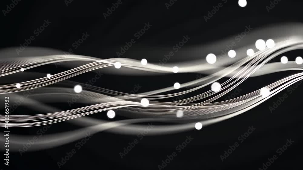 Poster captivating light trails and shimmering accents in a dark atmosphere create mesmerizing patterns of 