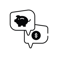 Financial Chat vector icon stock illustration