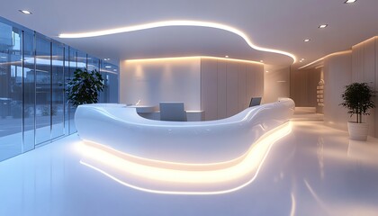 sleek modern clinic reception