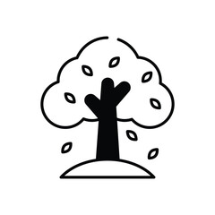 Tree vector icon stock illustration