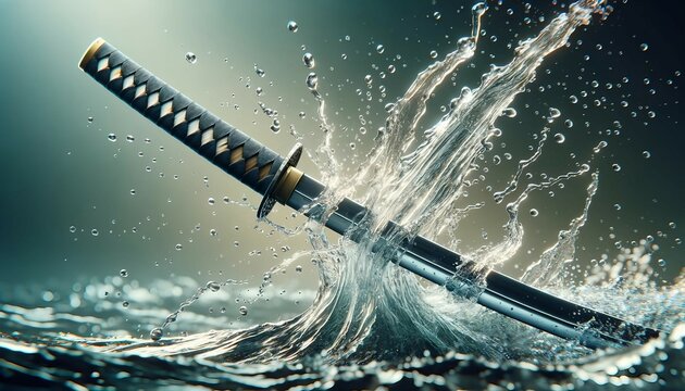 水を切る刀｜Katana Cutting Through Water