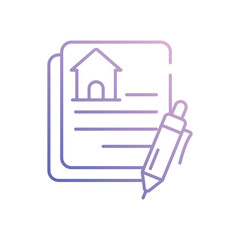 Real Estate Contracts vector icon stock illustration