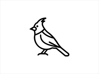 Obraz premium A clean, minimalist silhouette of a bird, perfect for nature themed designs, logos, or educational materials.
