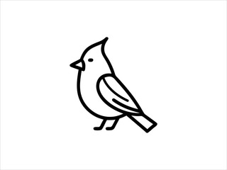 A clean, minimalist silhouette of a bird, perfect for nature themed designs, logos, or educational materials.