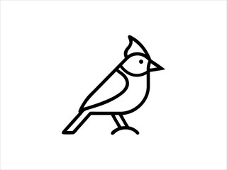 A clean, minimalist silhouette of a bird, perfect for nature themed designs, logos, or educational materials.