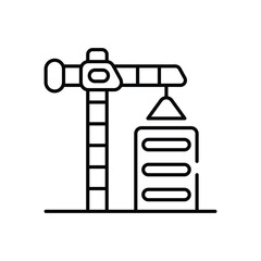Construction Sites vector icon stock illustration