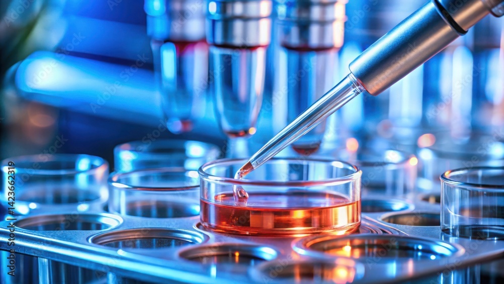 Poster Precision Dropper Adding Substance to Stem Cell Cultivation Process