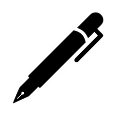 Black fountain pen illustration for writing calligraphy drawing and artistic design projects vector graphic image