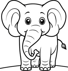 Obraz premium Cute cartoon elephant illustration