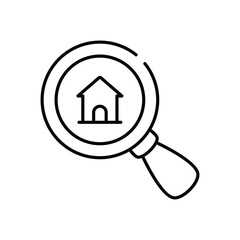 Property Search vector icon stock illustration