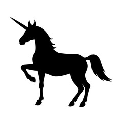 Unicorn silhouette vector illustration magical creature fantasy horse design graphic art print mythical animal clip art drawing majestic horse