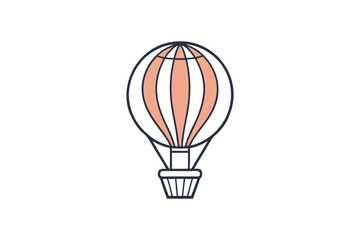 Fototapeta premium Isolated Hot Air Balloon Vector Art