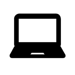 Laptop computer icon vector illustration for technology and business design and web graphics use