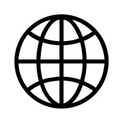 Fototapeta premium Globe icon vector illustration world map symbol for web design and mobile apps graphic element