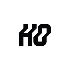 HO monogram logo design letter text name symbol monochrome logotype alphabet character simple logo