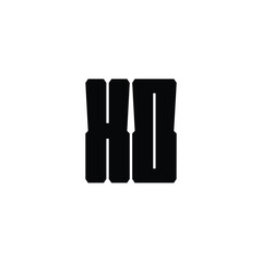HO monogram logo design letter text name symbol monochrome logotype alphabet character simple logo