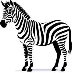 Stylized zebra standing gracefully