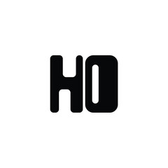 HO monogram logo design letter text name symbol monochrome logotype alphabet character simple logo
