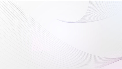 White Vector Background with Thin Wavy Stripes