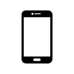 Black smartphone vector icon mobile phone symbol cell phone illustration modern device design digital