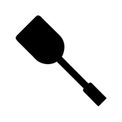 Isolated black kitchen spatula vector illustration for cooking and food preparation concept