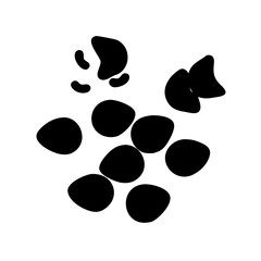 Black and white abstract art vector design featuring organic shapes and fluid forms illustration for print