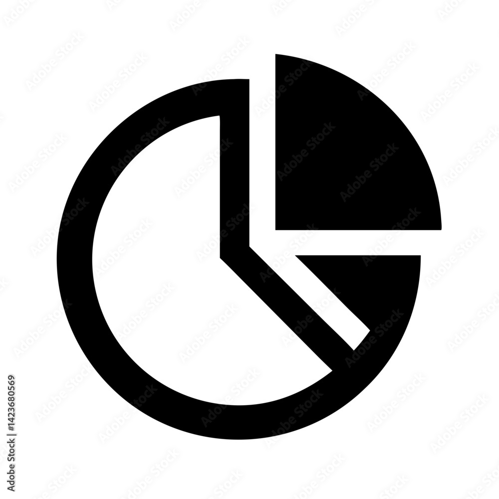 Poster pie chart diagram infographic business data analysis statistics report presentation vector icon desi