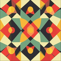 Seamless Geometric Pattern for Textile and Web Backgrounds
