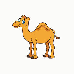 Vector Illustration of a Camel. Artistic pastel animal portrait illustration