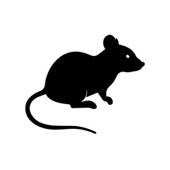 Black silhouette of a mouse vector illustration rodent pest control clip art image animal rat