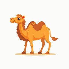 Vector Illustration of a Camel. Artistic pastel animal portrait illustration