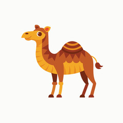 Vector Illustration of a Camel. Artistic pastel animal portrait illustration