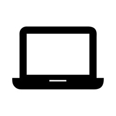 Laptop computer vector icon for technology business and personal use digital device design element