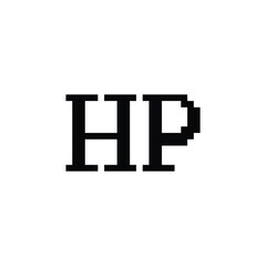 HP monogram logo design letter text name symbol monochrome logotype alphabet character simple logo
