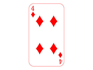 トランプの4　ダイヤ